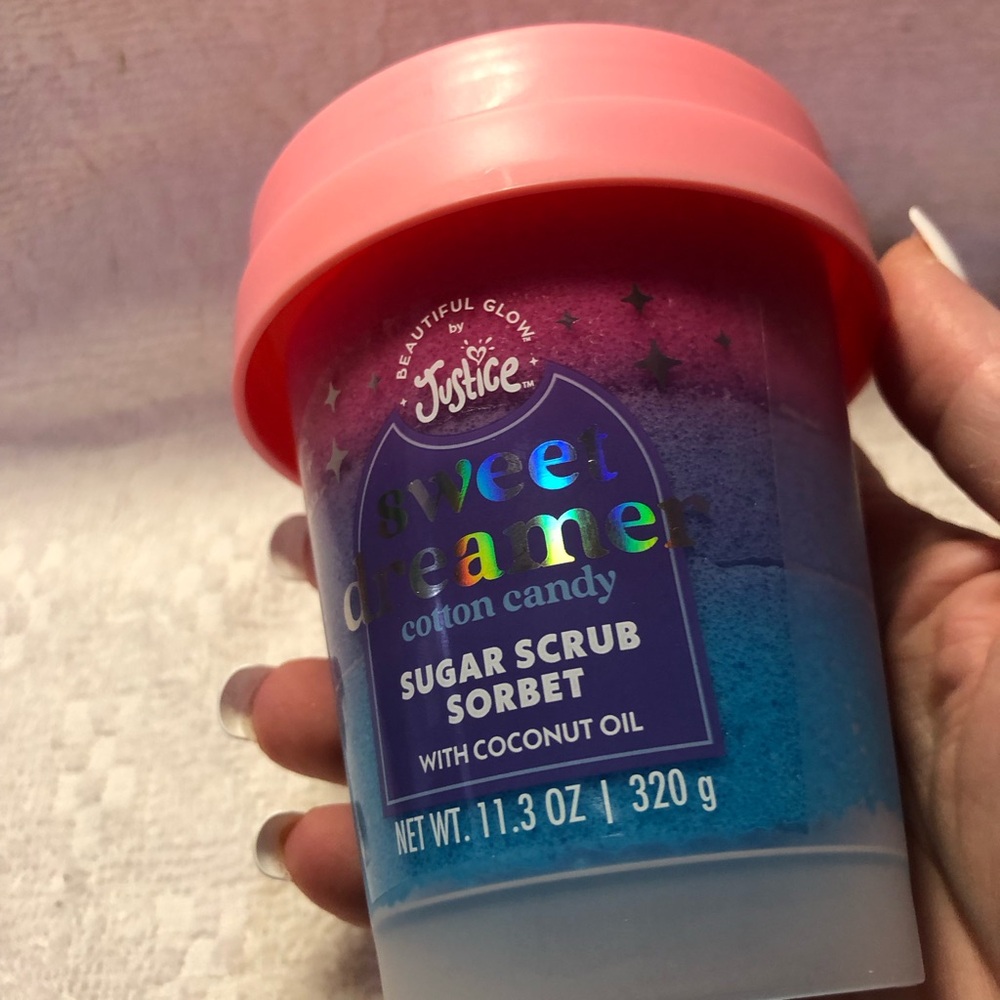Justice Sweet Dreamer cotton candy sugar scrub sorbet body scrub